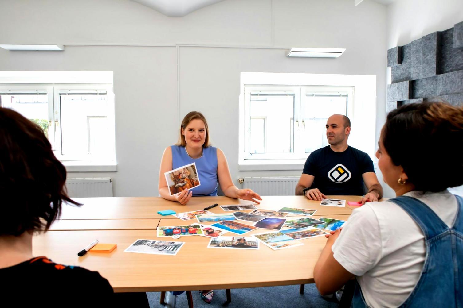 Financial planning workspace with budgeting documents and charts